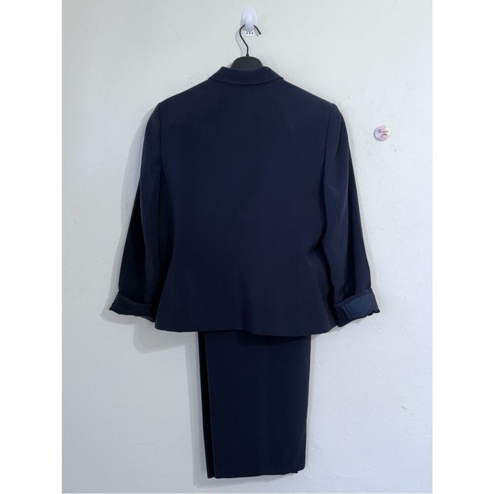 Vintage 90s Amanda Smith 2pc Pant Suit Blazer Set - navy Blue - Women’s Size 12 - Picture 3 of 17